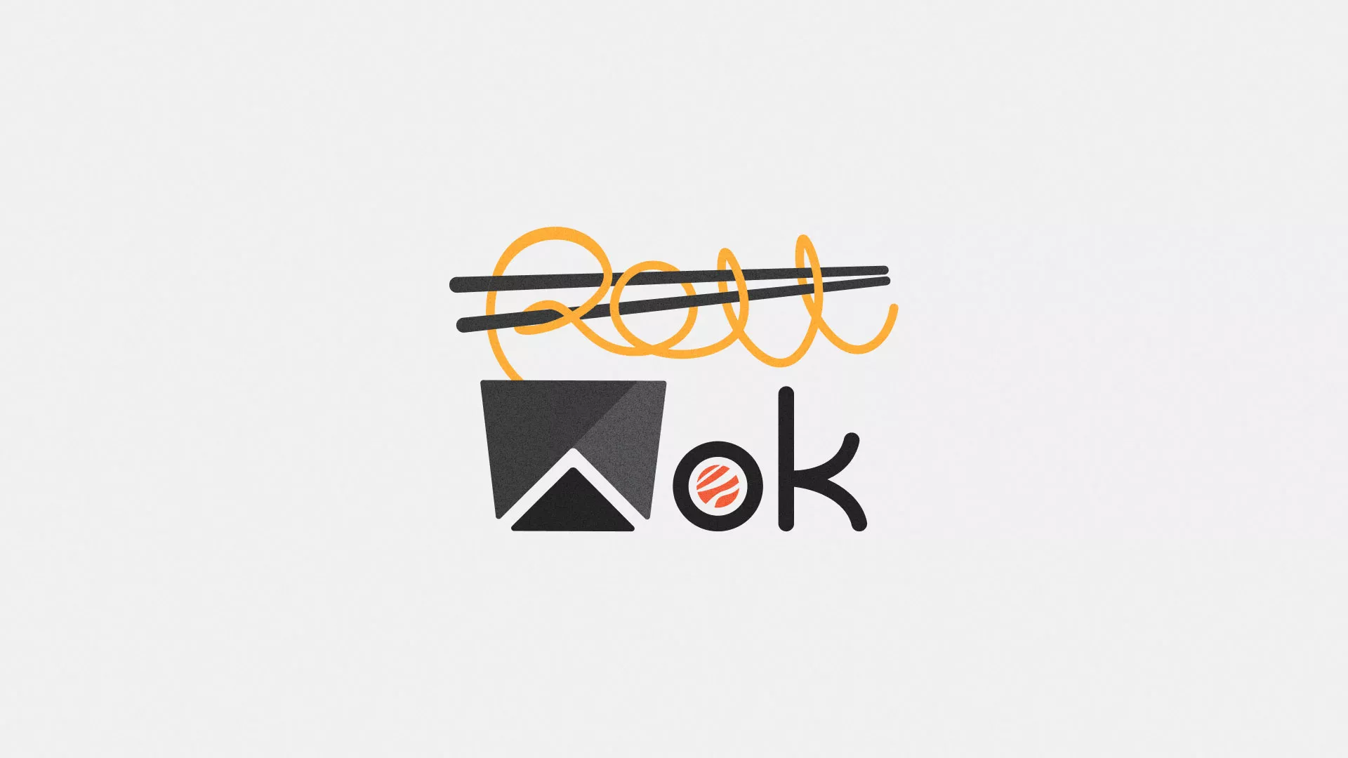 Разработка логотипа суши-бара «Roll Wok Club» в Тутаеве